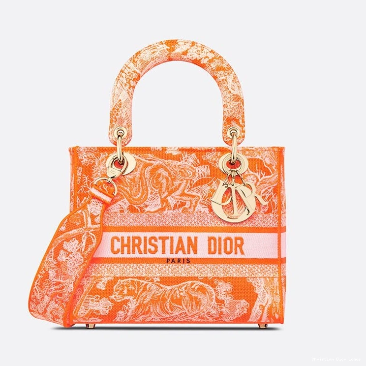 Cheap Bag de Lady Jouy Canvas Orange Medium Toile Motif D-lite 0815 Luxury